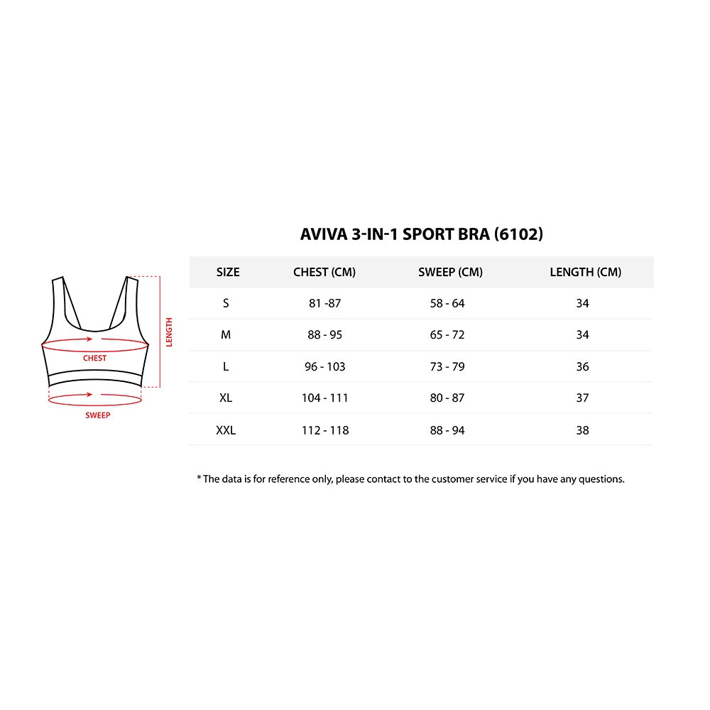 AVIVA 3-In-1 Sports Bra (81-6102)
