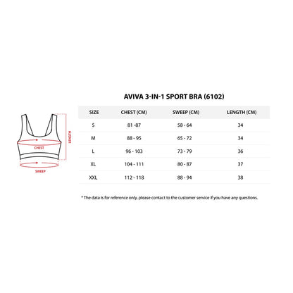 AVIVA 3-In-1 Sports Bra (81-6102)