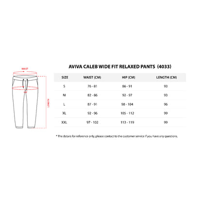 AVIVA Caleb Wide Fit Relaxed Pants ( 91-4033 ）