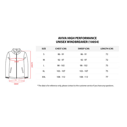 AVIVA High Performance Unisex UV Protection Windbreaker (81-10054)