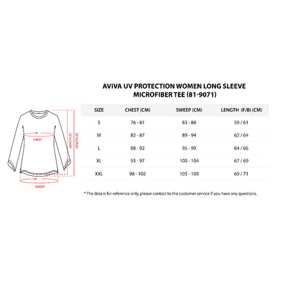AVIVA UV Protection Women Long Sleeve Microfiber Tee ( 81-9071 )