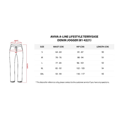 AVIVA A-LINE Lifestyle TerryEase Denim Jogger (81-4221)